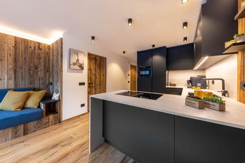 Coffee/tea facilities, Kitchen or kitchenette, Living room, Food, minibar, stove, toaster