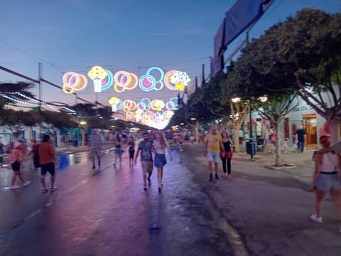 Beach, group of guests