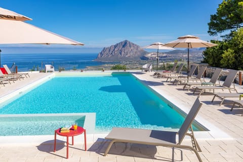 Day, Mountain view, Pool view, Sea view, sunbed