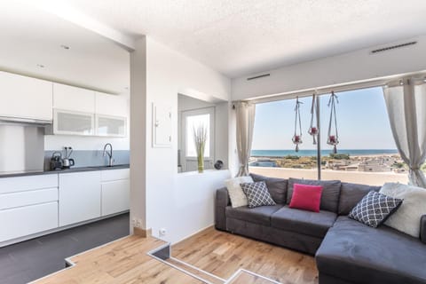 Living room, Seating area, Sea view