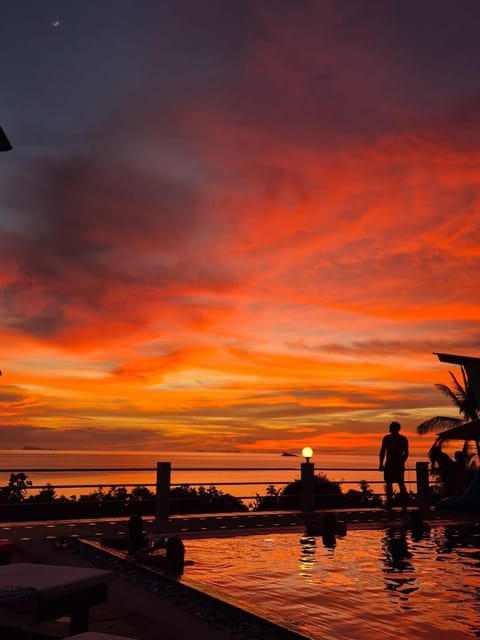 View (from property/room), Swimming pool, Sunset