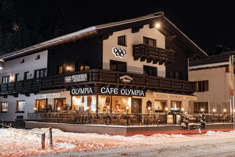 Property building, Night, Winter, Mountain view