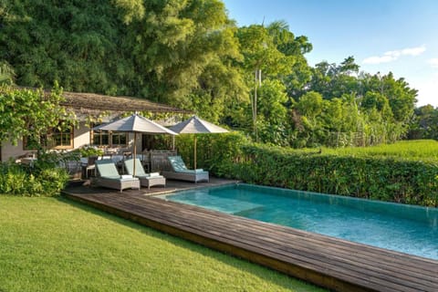 Natural landscape, Pool view, Swimming pool, sunbed