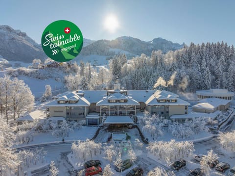 Property building, Winter, Mountain view