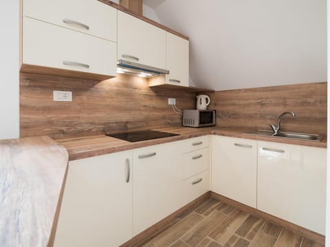 Coffee/tea facilities, Kitchen or kitchenette, Bedroom, stove