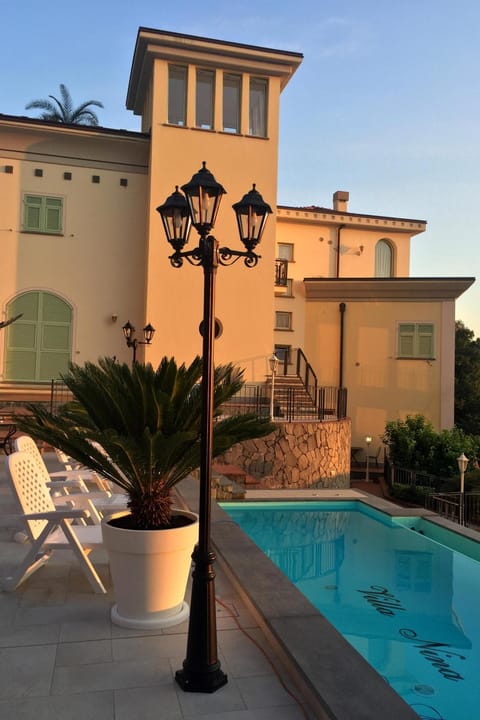 Property building, Swimming pool, Sunrise