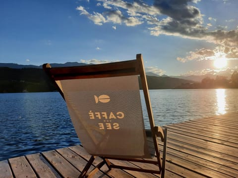 Beach, Lake view, Sunset