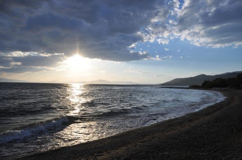 Nearby landmark, Natural landscape, Beach, Sunset