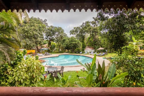 View (from property/room), Balcony/Terrace, Pool view, Swimming pool