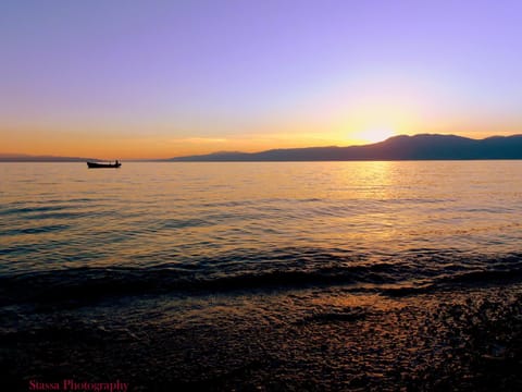 Beach, Sea view, Sunset