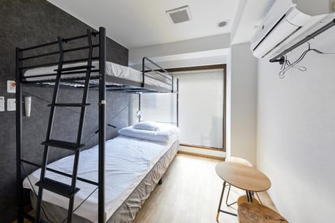 Photo of the whole room, bunk bed