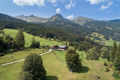 Property building, Natural landscape, Bird's eye view, Summer, Mountain view