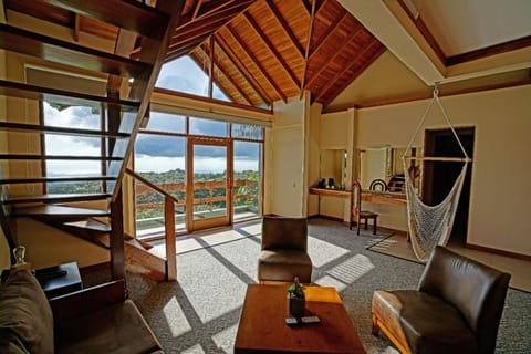 Natural landscape, View (from property/room), Living room, Seating area, Mountain view