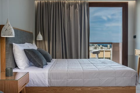 Bed, Photo of the whole room, Bedroom, Sea view