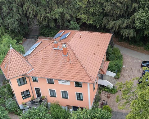 Property building, Facade/entrance, Neighbourhood, Natural landscape, Bird's eye view, Summer, View (from property/room), On site