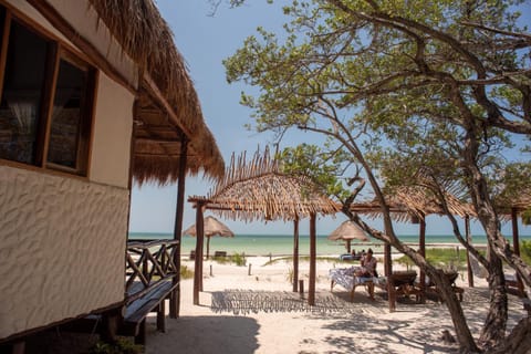 Day, Beach, Sea view, sunbed