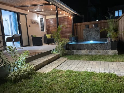 Night, Garden, Garden view, Pool view, Swimming pool