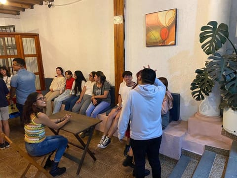 People, Living room, group of guests