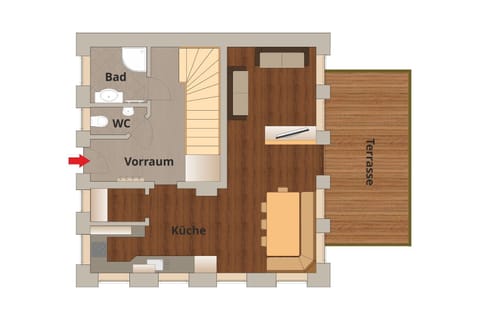 TV and multimedia, Kitchen or kitchenette, Living room, Floor plan, Dining area