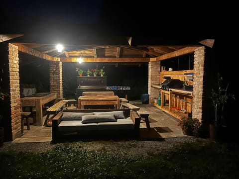 Night, Garden, Seating area