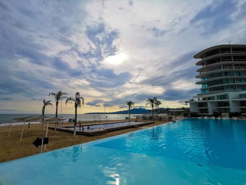 Swimming pool, Swimming pool, Sunset