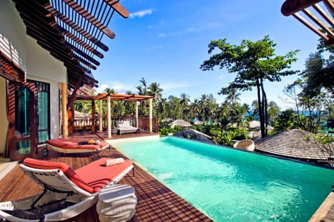 Natural landscape, View (from property/room), Balcony/Terrace, Garden view, Pool view, Swimming pool, sunbed