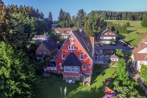 Property building, Facade/entrance, Bird's eye view, Summer, Garden