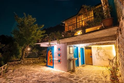 Property building, Night, Garden view