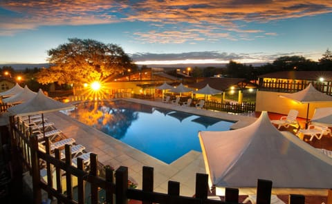 Mountain view, Swimming pool, Swimming pool, Sunset