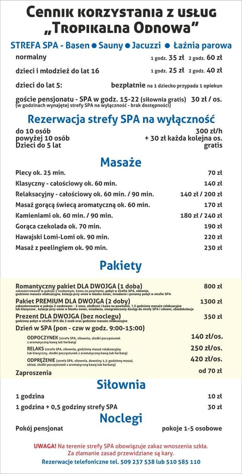 Tropikalna Odnowa Übernachtung mit Frühstück in Greater Poland Voivodeship