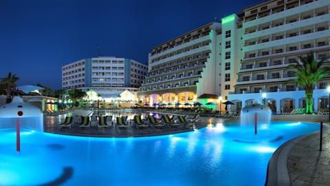 Property building, Night, Pool view