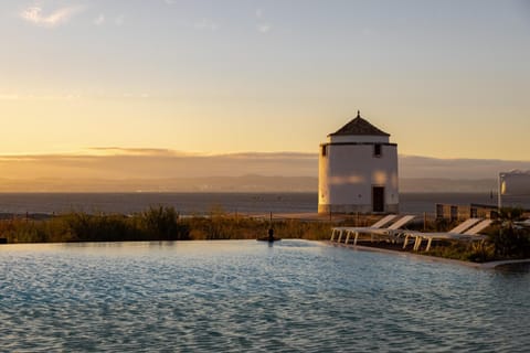 Natural landscape, Pool view, River view, Swimming pool, Sunset