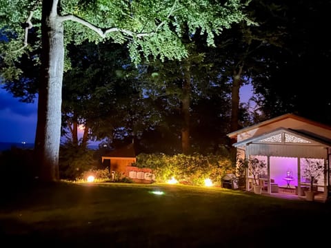 Night, Garden, View (from property/room), Garden view, Sea view