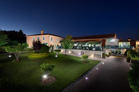 Property building, Night, Garden, Garden view