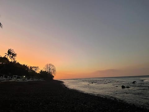 Beach, Sea view, Sunset