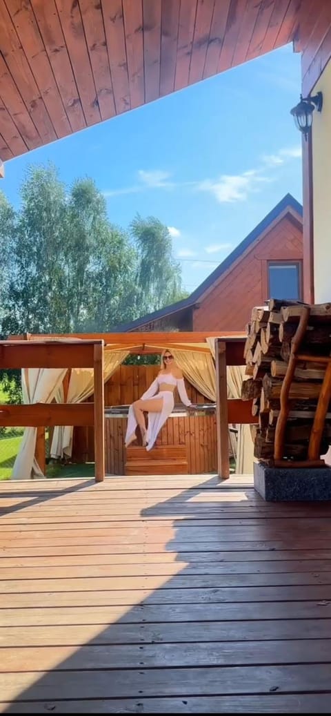 Domek Eden 1 Kaszuby balia sauna alpaki mini zoo Nature lodge in Pomeranian Voivodeship