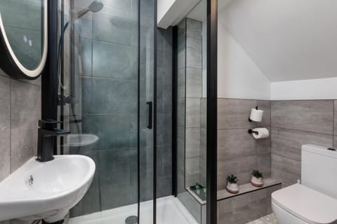 Shower, Toilet, towels