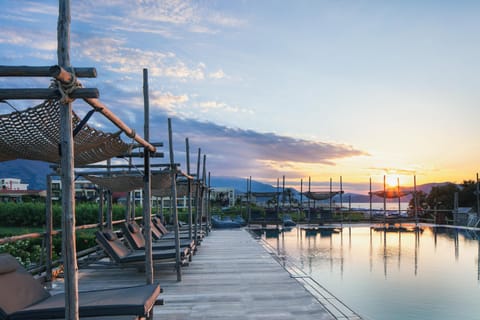 Swimming pool, Sunset