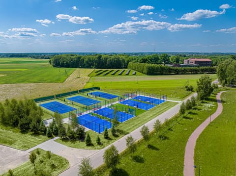 Natural landscape, Bird's eye view, Tennis court