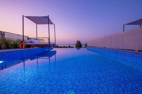 Swimming pool, Sunset