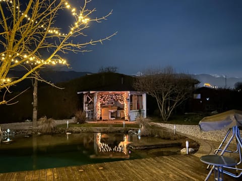 Night, Garden view, Pool view