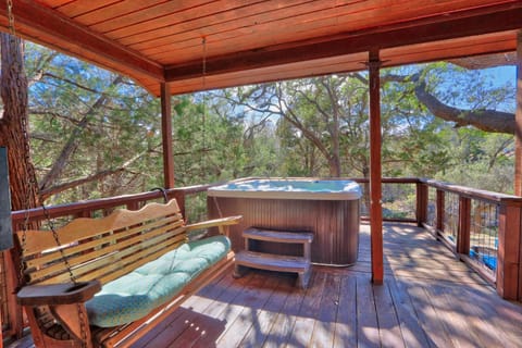 Falls Log Home House in Wimberley