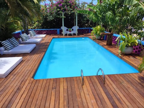 Patio, Day, Garden, Garden view, Pool view, Swimming pool, sunbed