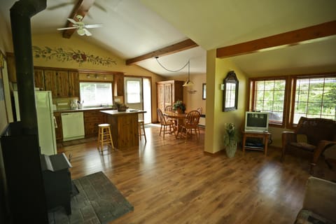 Kitchen or kitchenette, Living room, Dining area