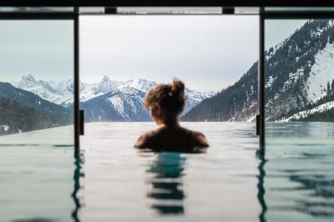 People, Natural landscape, Winter, Mountain view, Pool view, Swimming pool
