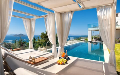 Patio, Garden, Balcony/Terrace, Lounge or bar, Garden view, Mountain view, Pool view, Sea view, Swimming pool