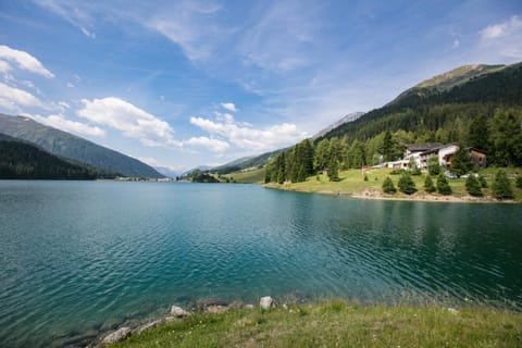 Property building, Summer, Lake view, Mountain view