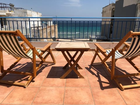 View (from property/room), Balcony/Terrace, Balcony/Terrace, Beach, Sea view, sunbed