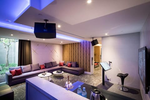 Communal lounge/ TV room, Karaoke, Living room, Decorative detail