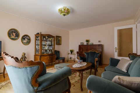 Living room, Seating area, Garden view, Sea view